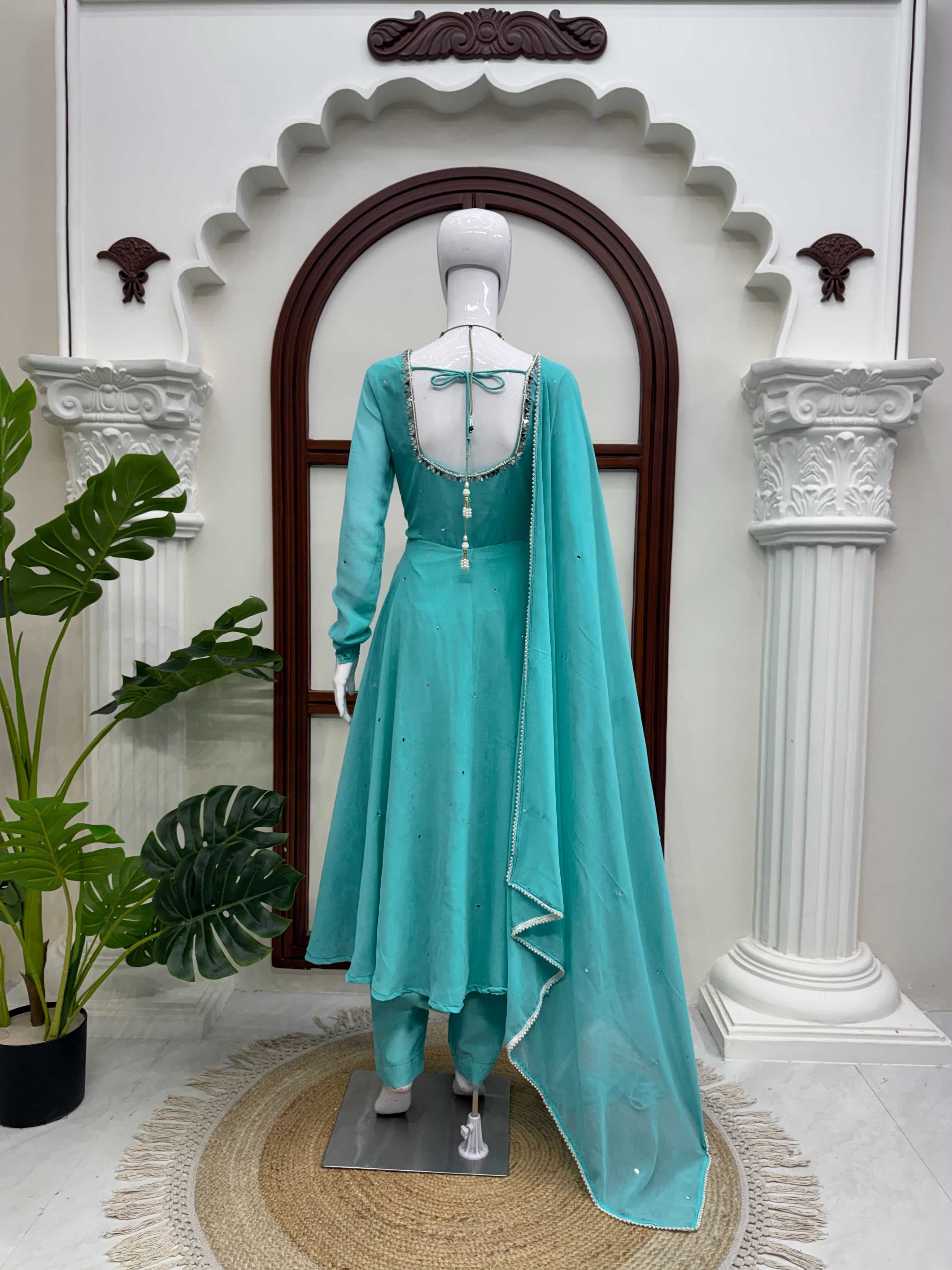 YNF Wholesale Faux Georgette Cotton Suits RIN162 6055 | Surat Manufacturer