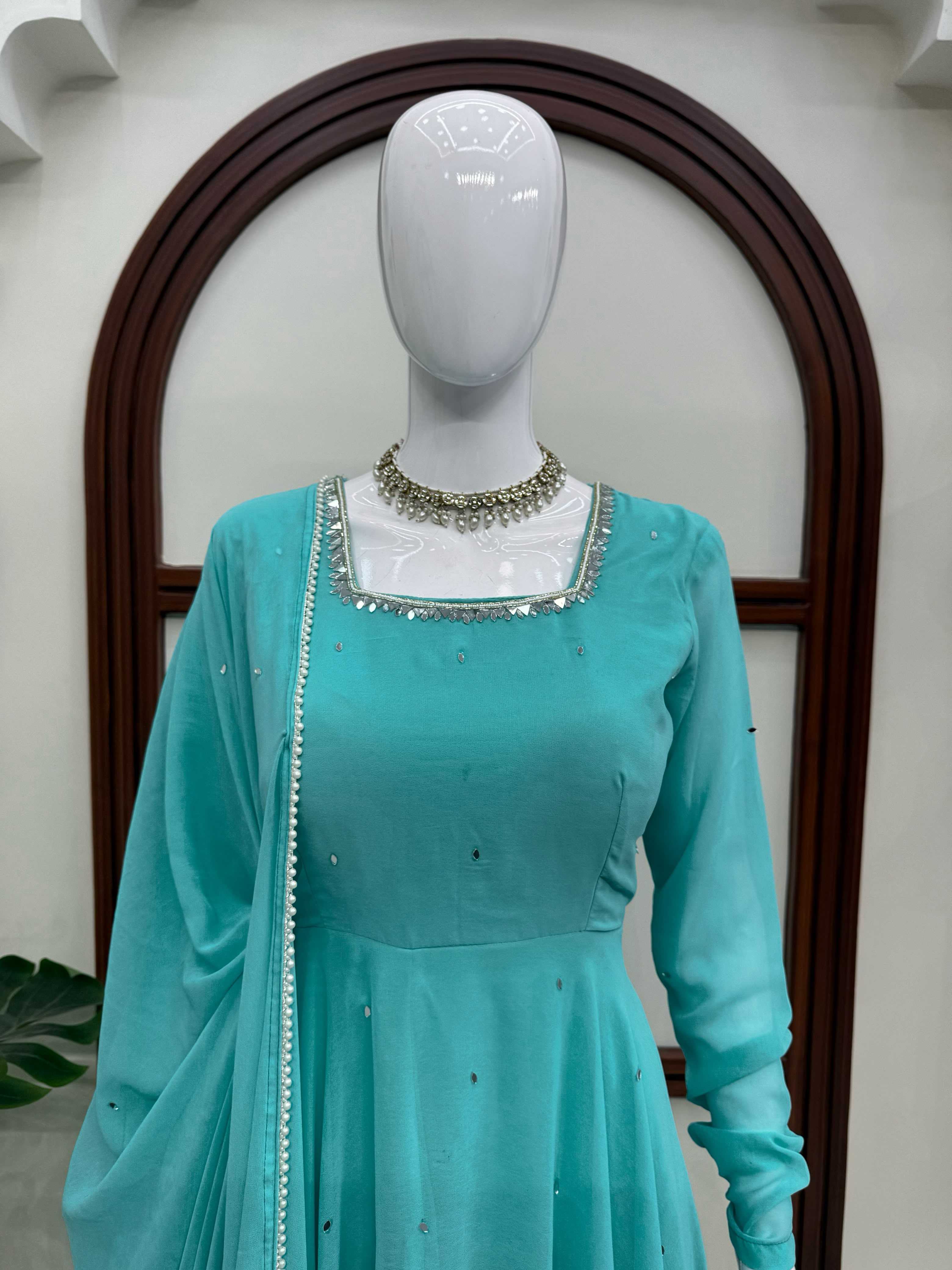 YNF Wholesale Faux Georgette Cotton Suits RIN162 6055 | Surat Manufacturer