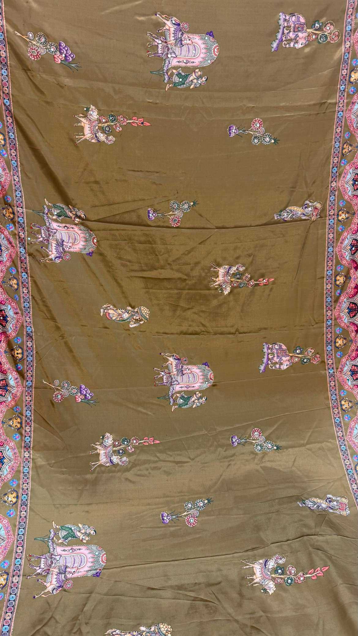 YNF Wholesale Crepe Silk Printed Silk Saree  | Surat Manufacturer