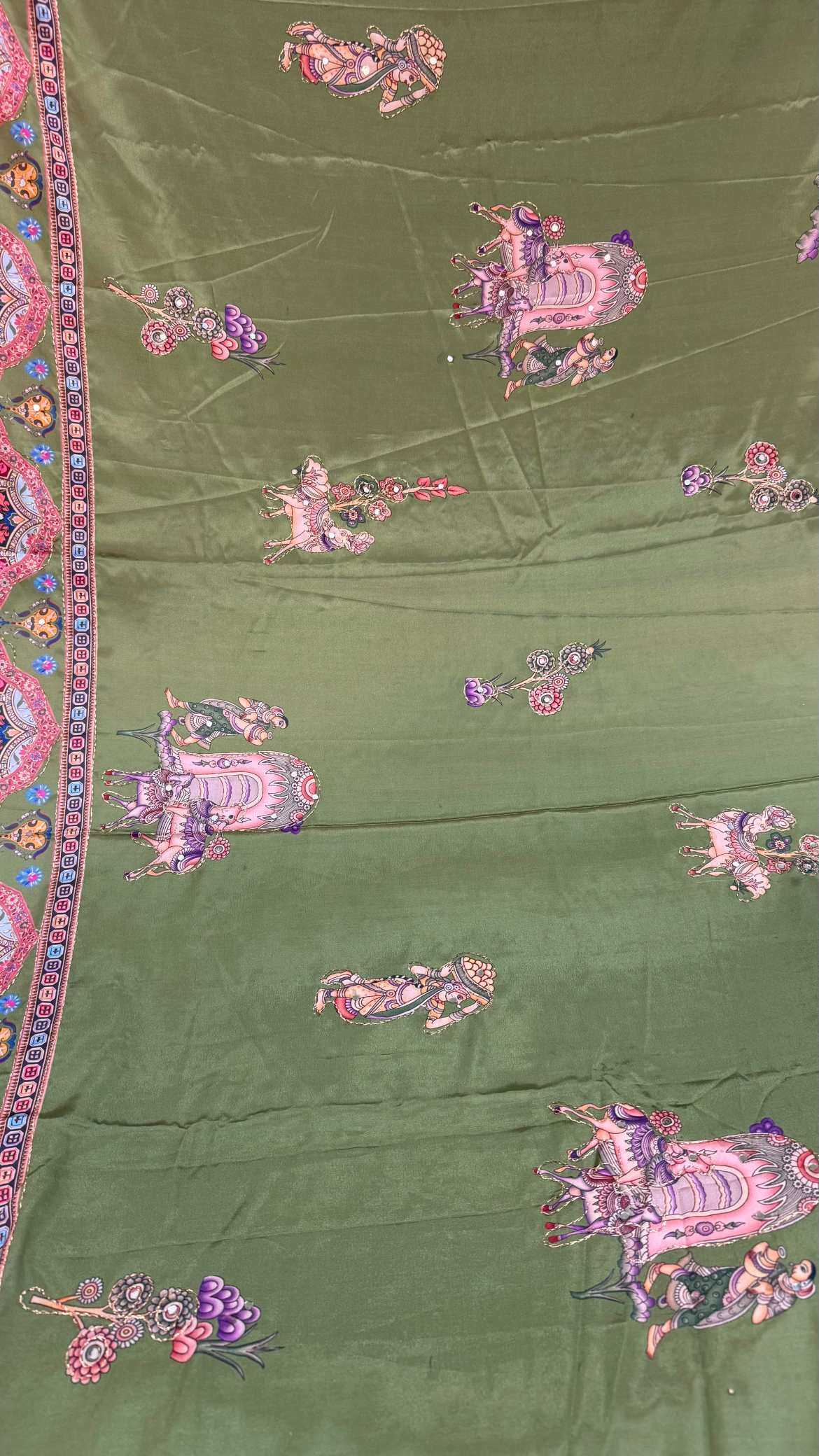 YNF Wholesale Crepe Silk Printed Silk Saree  | Surat Manufacturer