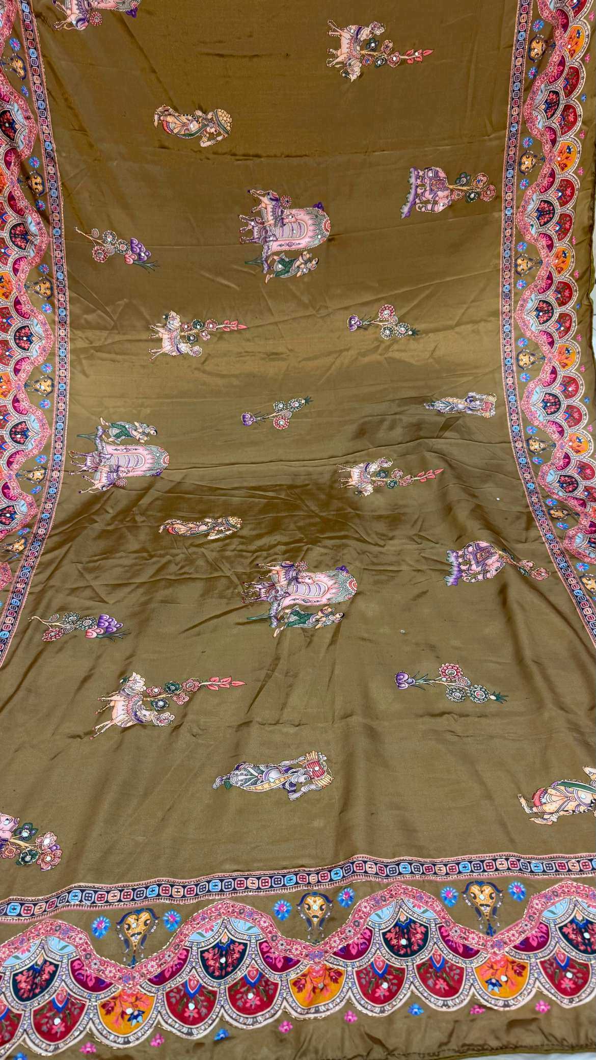 YNF Wholesale Crepe Silk Printed Silk Saree  | Surat Manufacturer