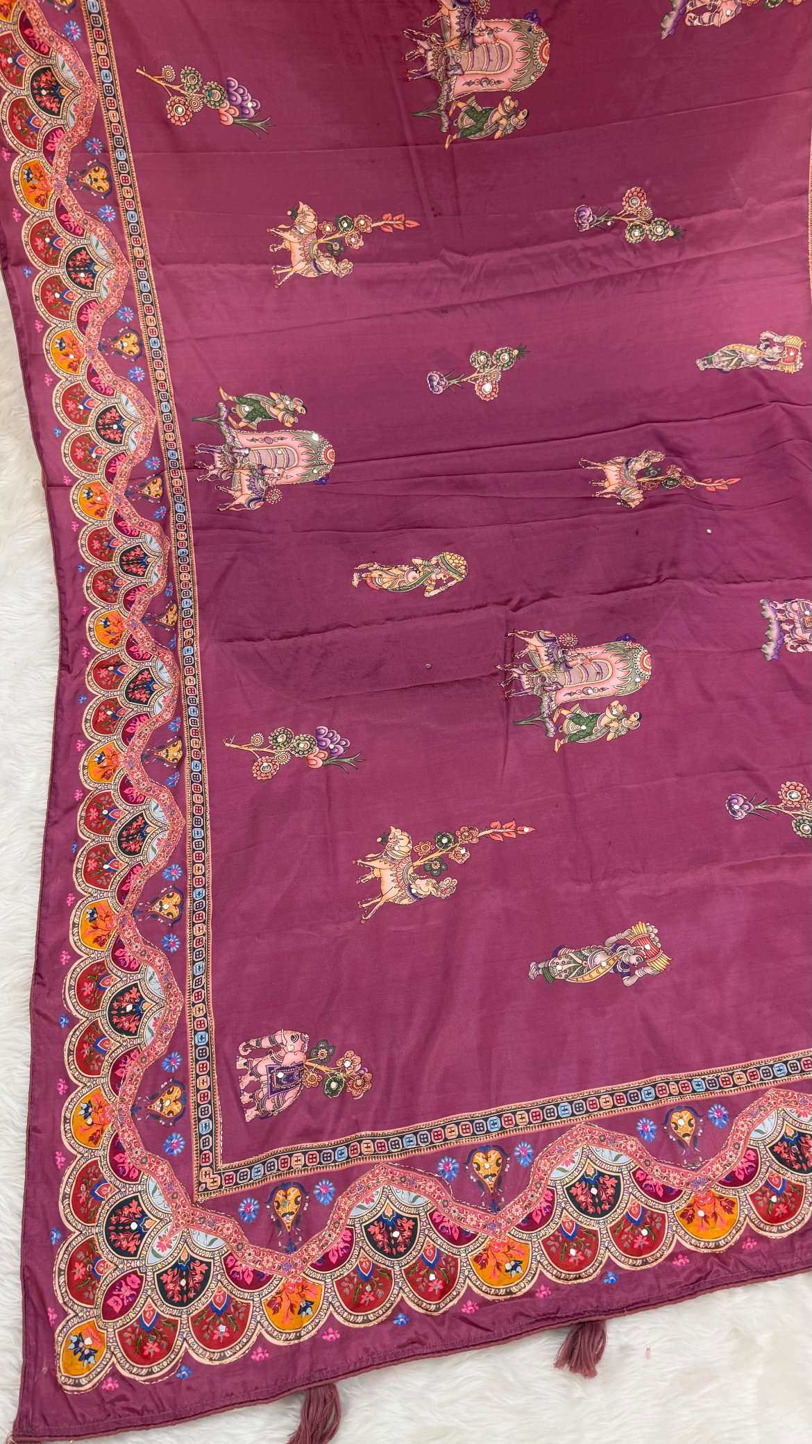 YNF Wholesale Crepe Silk Printed Silk Saree  | Surat Manufacturer