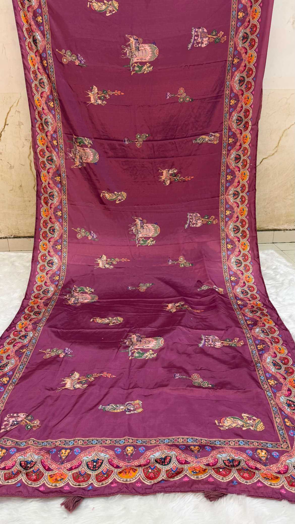 YNF Wholesale Crepe Silk Printed Silk Saree  | Surat Manufacturer