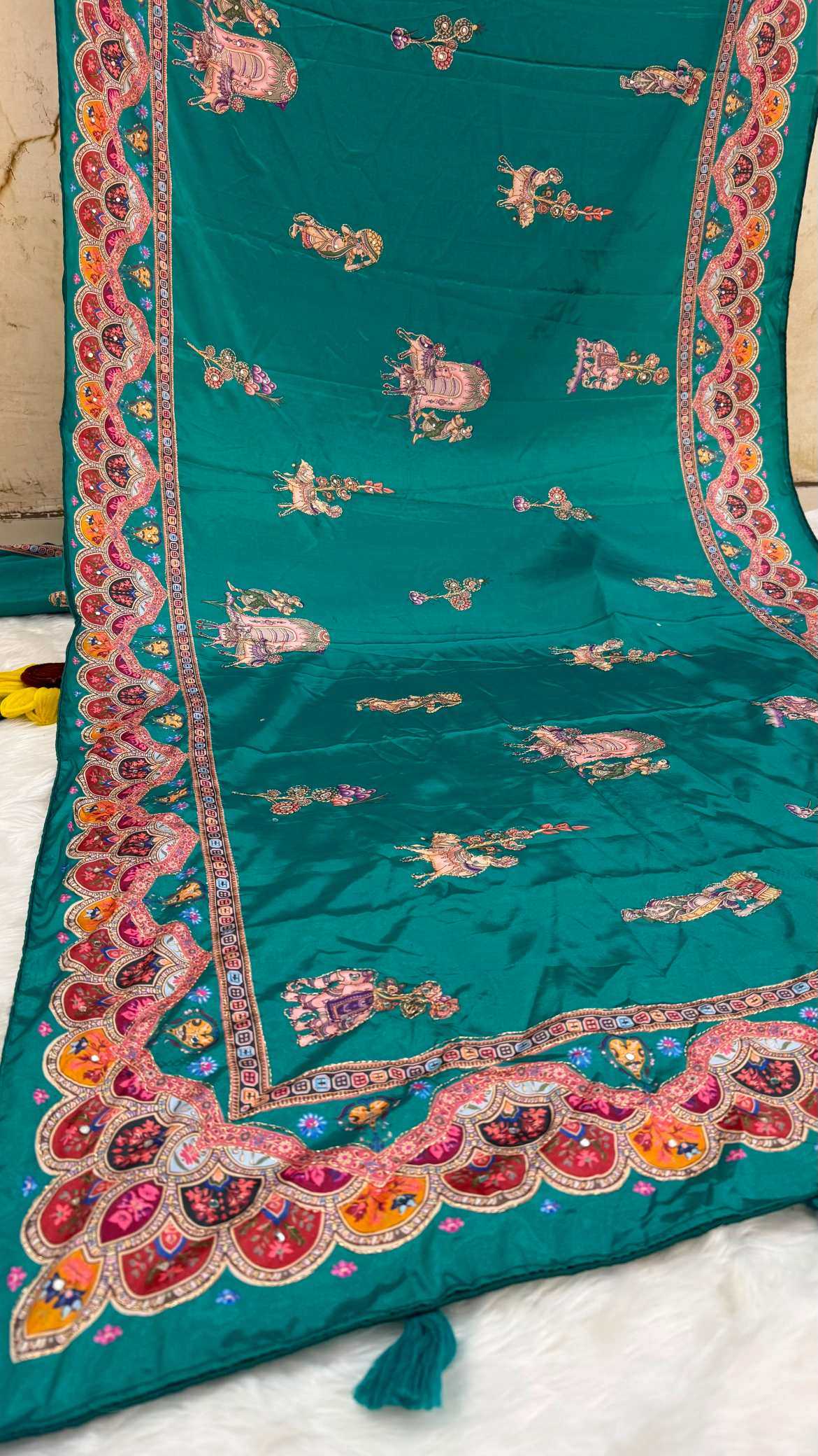 YNF Wholesale Crepe Silk Printed Silk Saree  | Surat Manufacturer