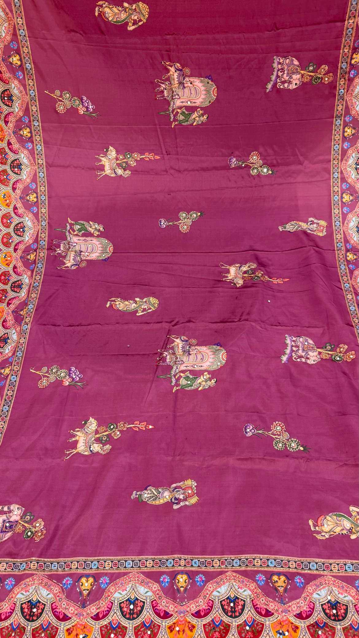YNF Wholesale Crepe Silk Printed Silk Saree  | Surat Manufacturer