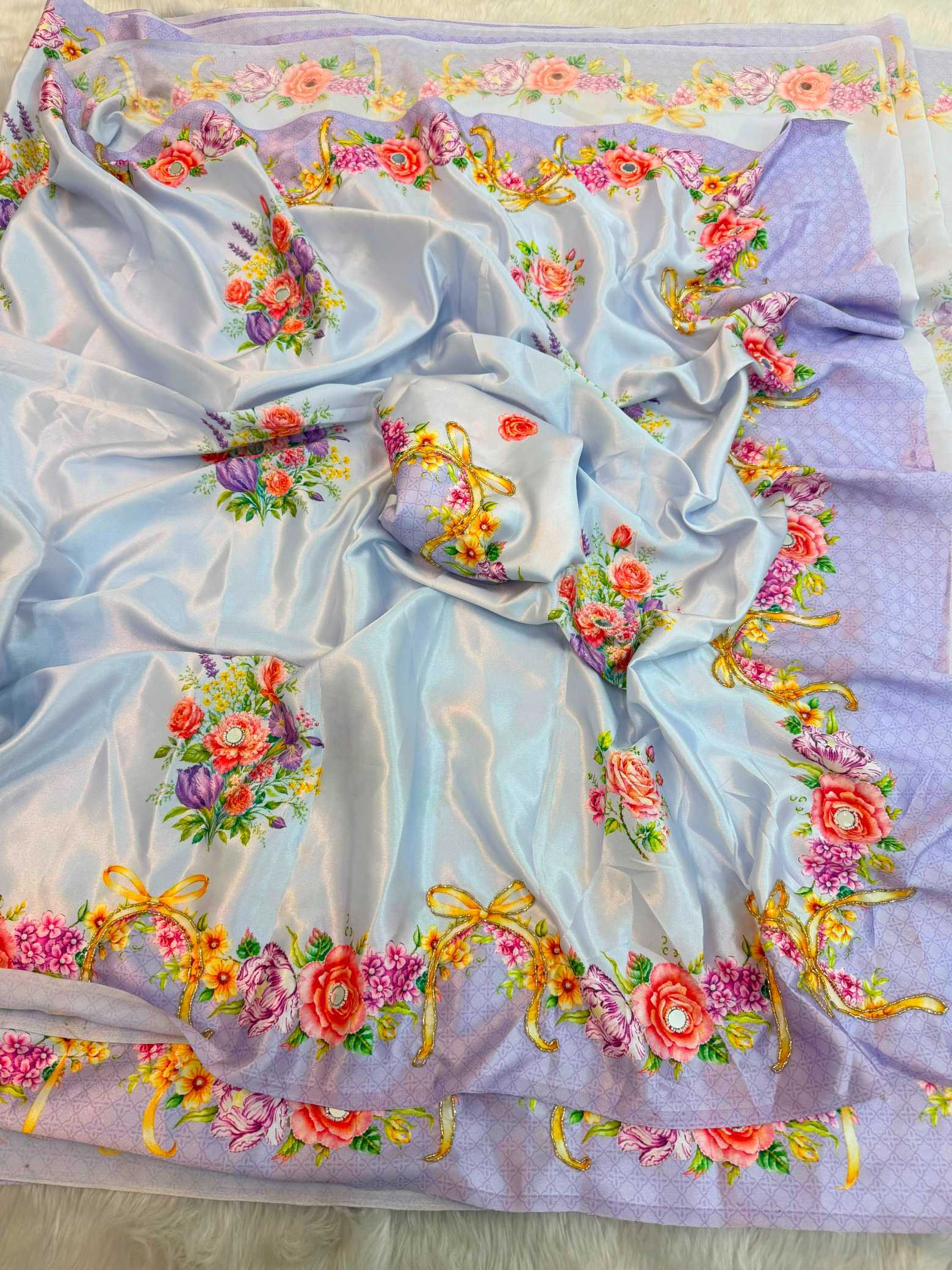 YNF Wholesale Satin Silk Handloom Sarees  | Surat Manufacturer