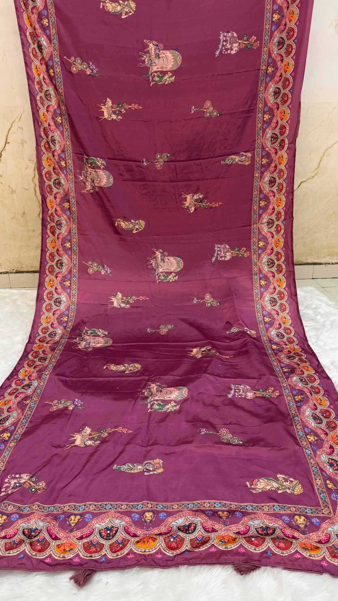 YNF Wholesale Crepe Silk Printed Silk Saree  | Surat Manufacturer