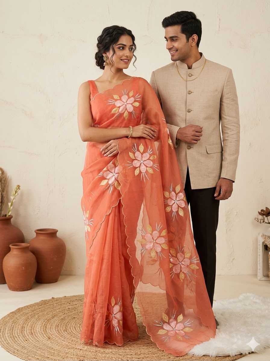YNF Wholesale Chiffon Printed Silk Saree  | Surat Manufacturer