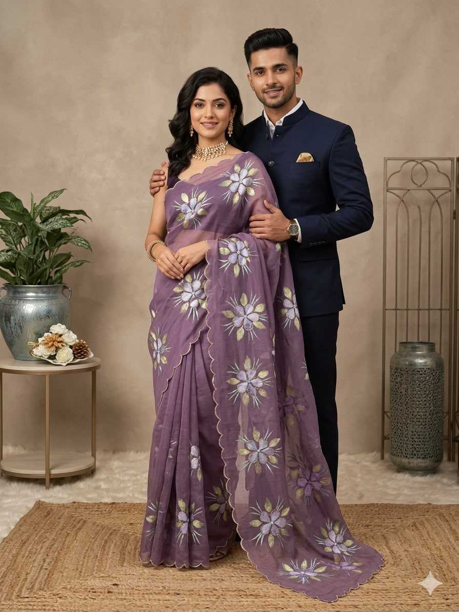 YNF Wholesale Chiffon Printed Silk Saree  | Surat Manufacturer