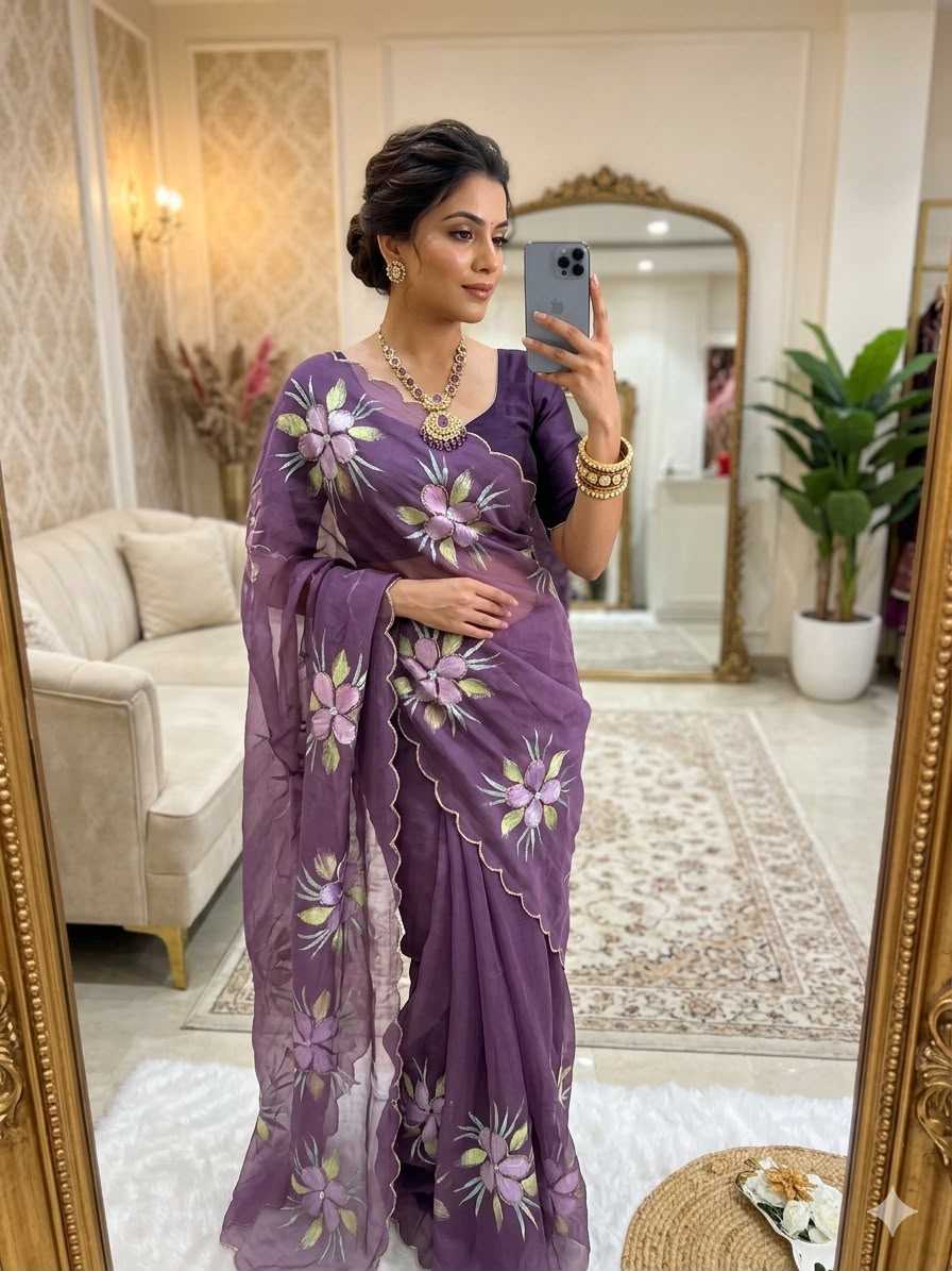 YNF Wholesale Chiffon Printed Silk Saree  | Surat Manufacturer