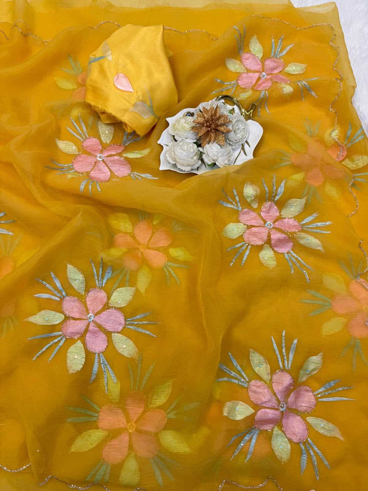 YNF Wholesale Chiffon Printed Silk Saree  | Surat Manufacturer