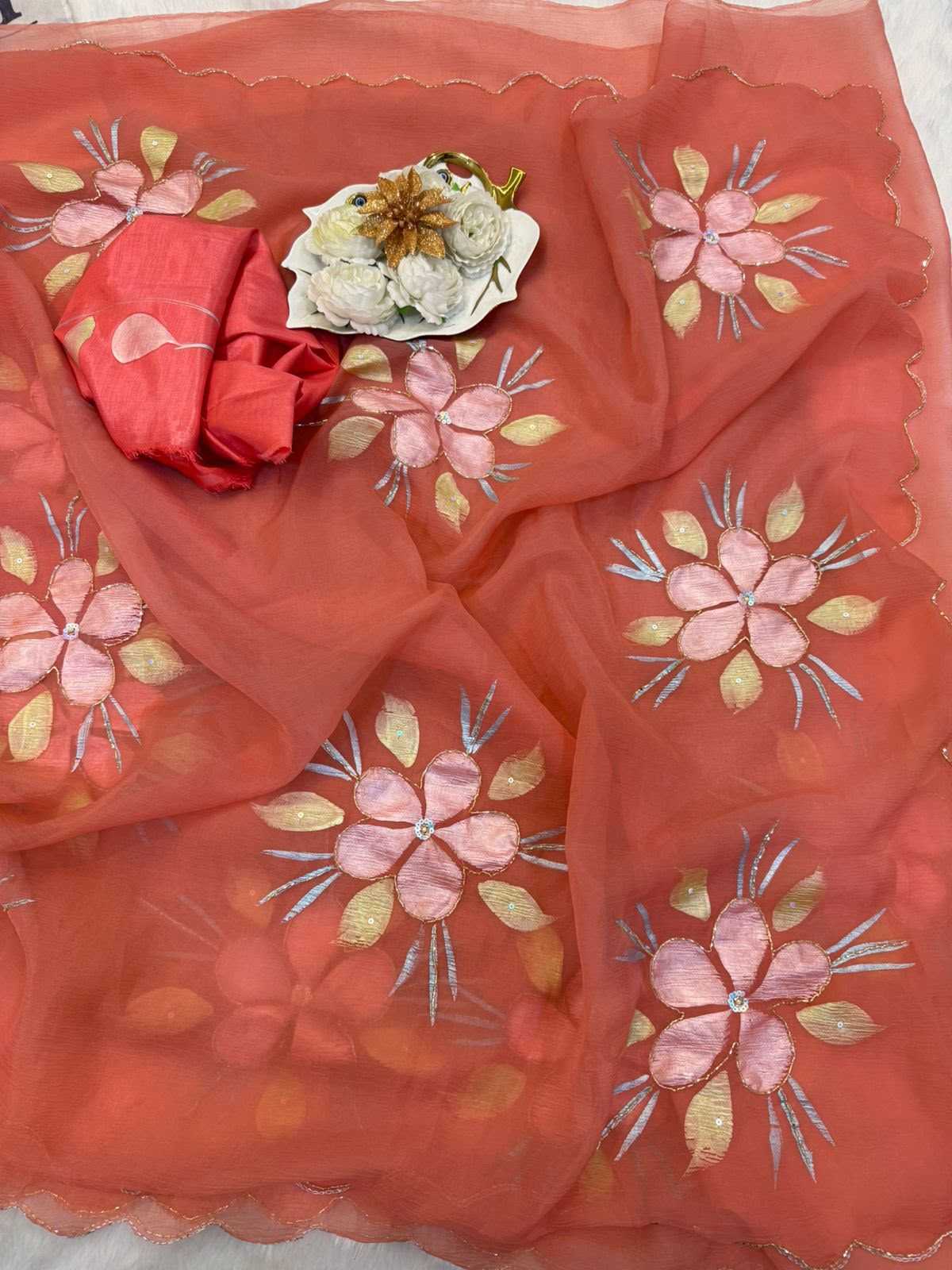 YNF Wholesale Chiffon Printed Silk Saree  | Surat Manufacturer
