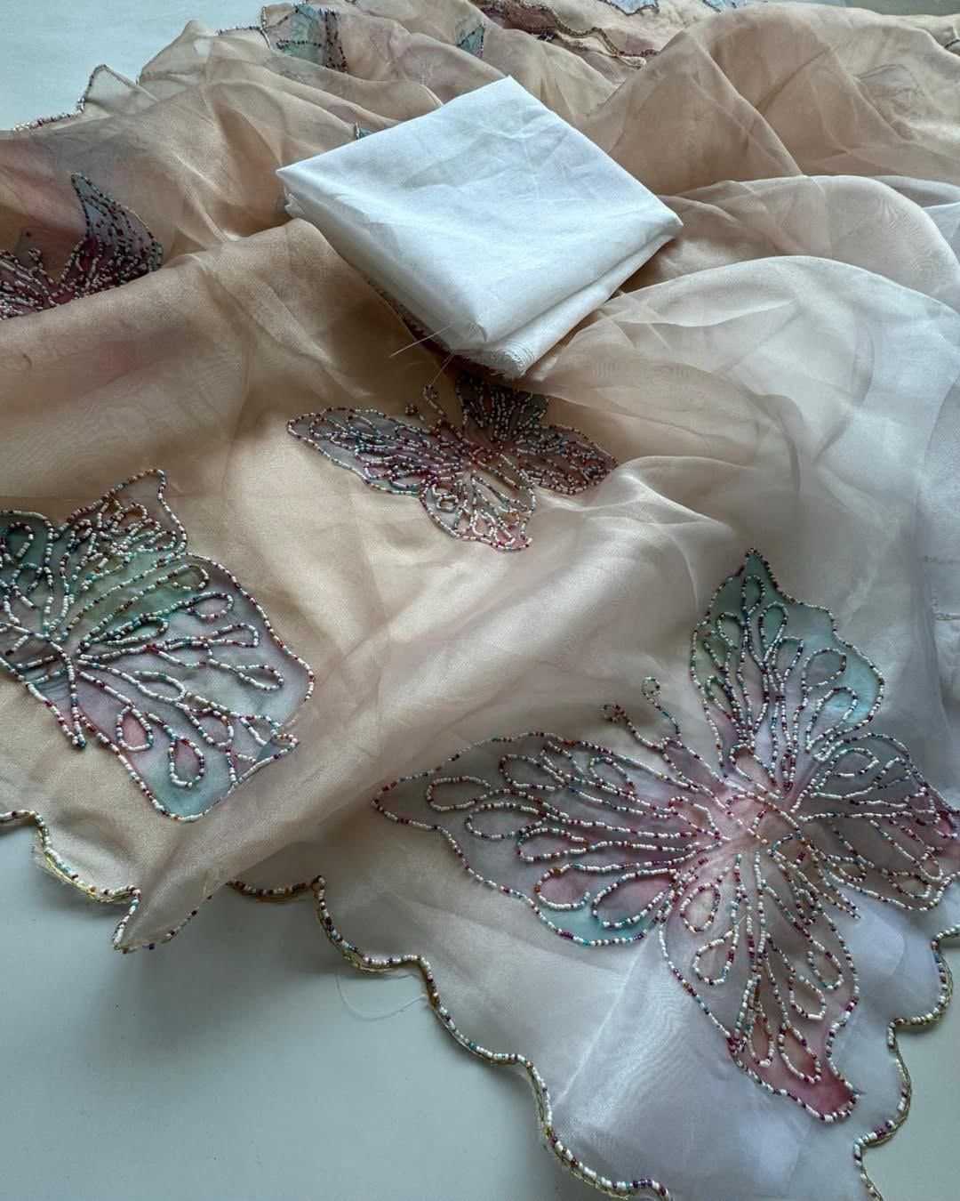 YNF Wholesale Organza Organza Sarees  | Surat Manufacturer
