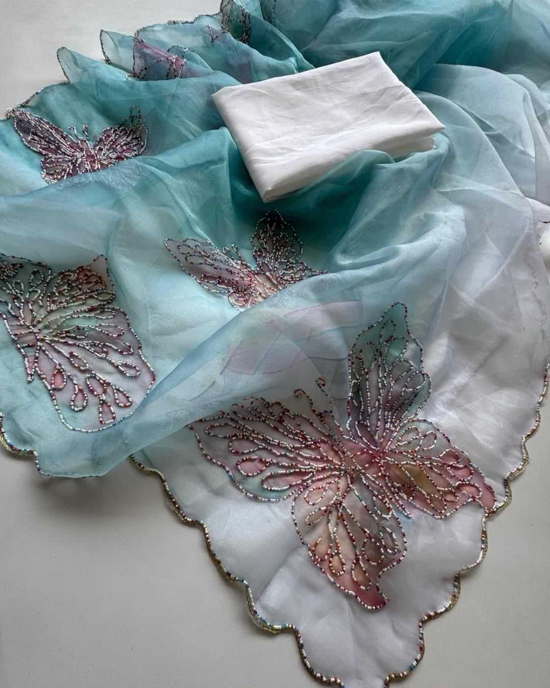 YNF Wholesale Organza Organza Sarees  | Surat Manufacturer