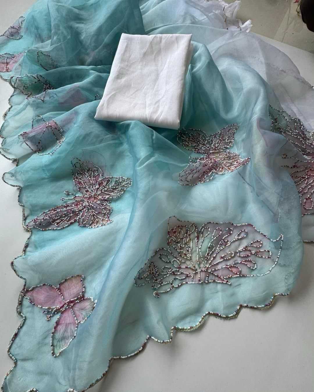 YNF Wholesale Organza Organza Sarees  | Surat Manufacturer