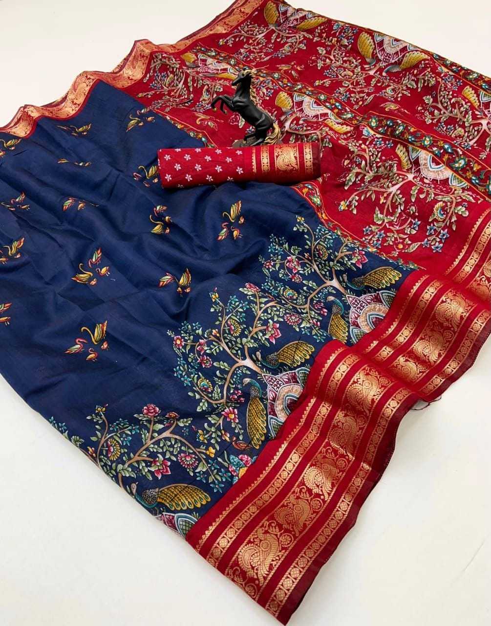 YNF Wholesale Viscose Kalamkari Sarees  | Surat Manufacturer