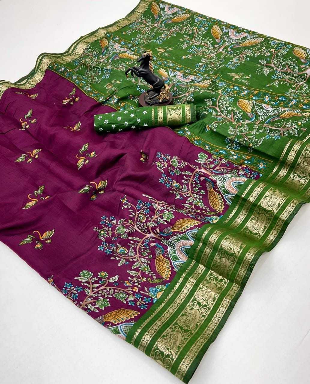 YNF Wholesale Viscose Kalamkari Sarees  | Surat Manufacturer