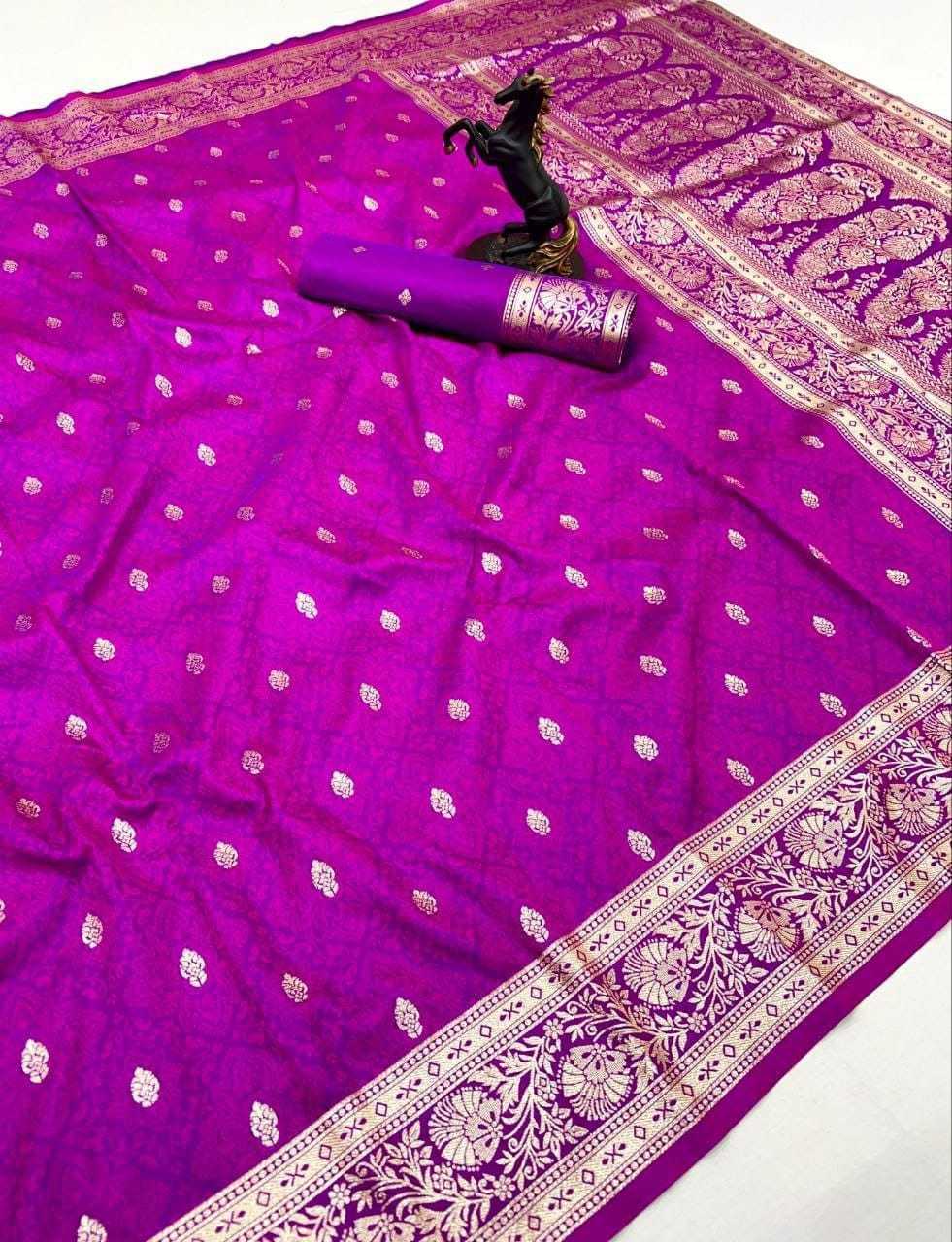 YNF Wholesale Banarasi Soft Silk Zari Border Sarees  | Surat Manufacturer