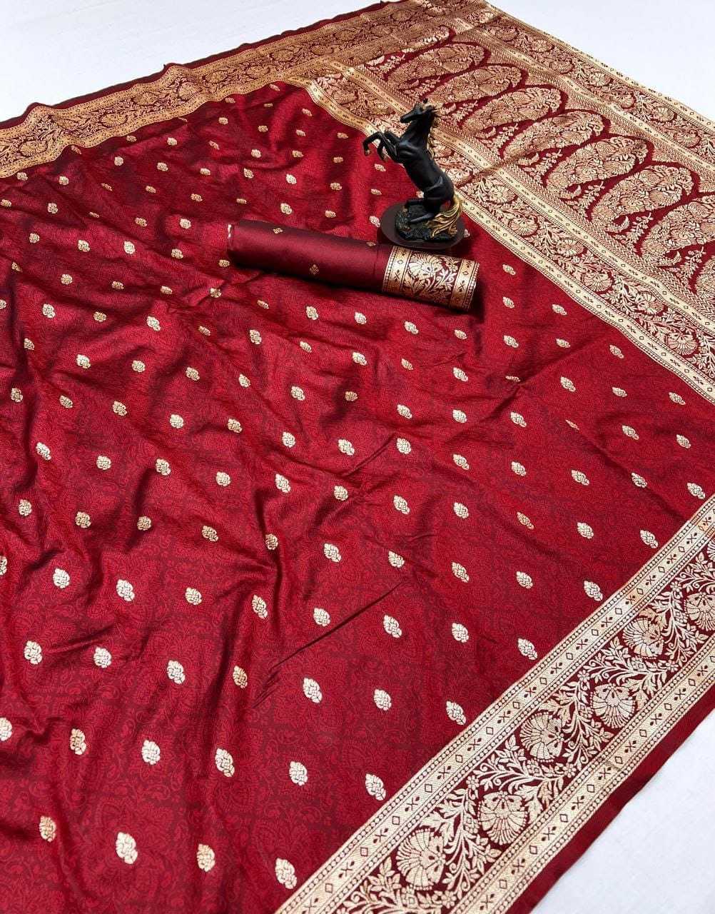 YNF Wholesale Banarasi Soft Silk Zari Border Sarees  | Surat Manufacturer