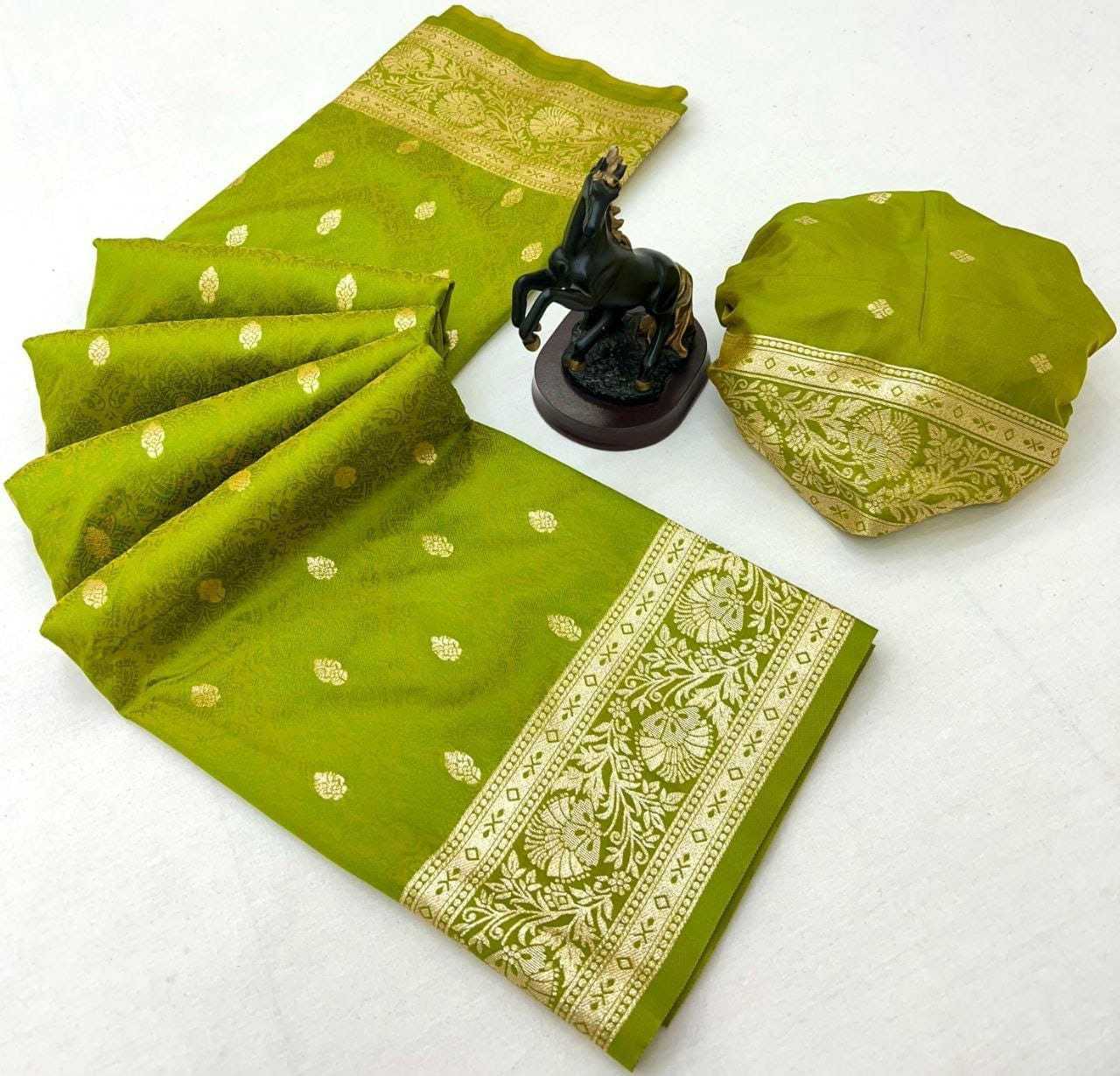 YNF Wholesale Banarasi Soft Silk Zari Border Sarees  | Surat Manufacturer