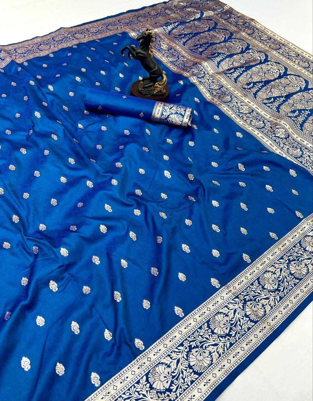 YNF Wholesale Banarasi Soft Silk Zari Border Sarees  | Surat Manufacturer