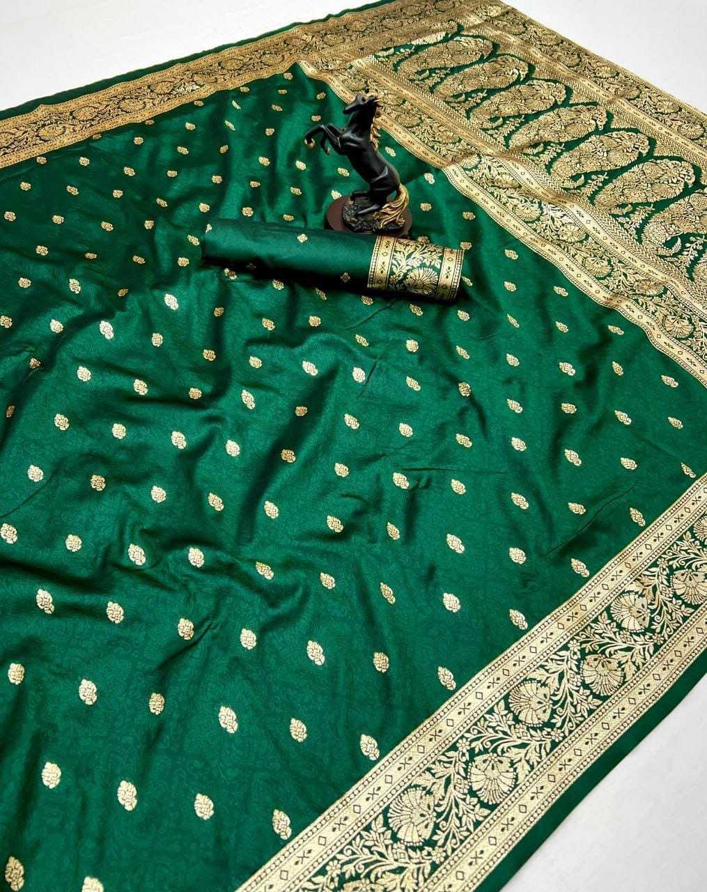 YNF Wholesale Banarasi Soft Silk Zari Border Sarees  | Surat Manufacturer