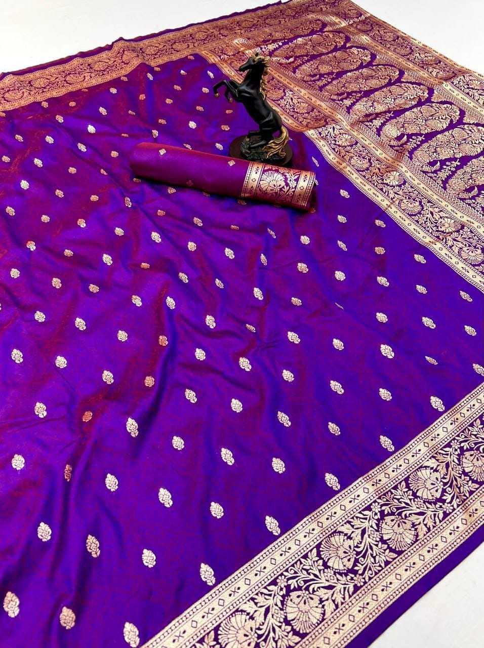 YNF Wholesale Banarasi Soft Silk Zari Border Sarees  | Surat Manufacturer