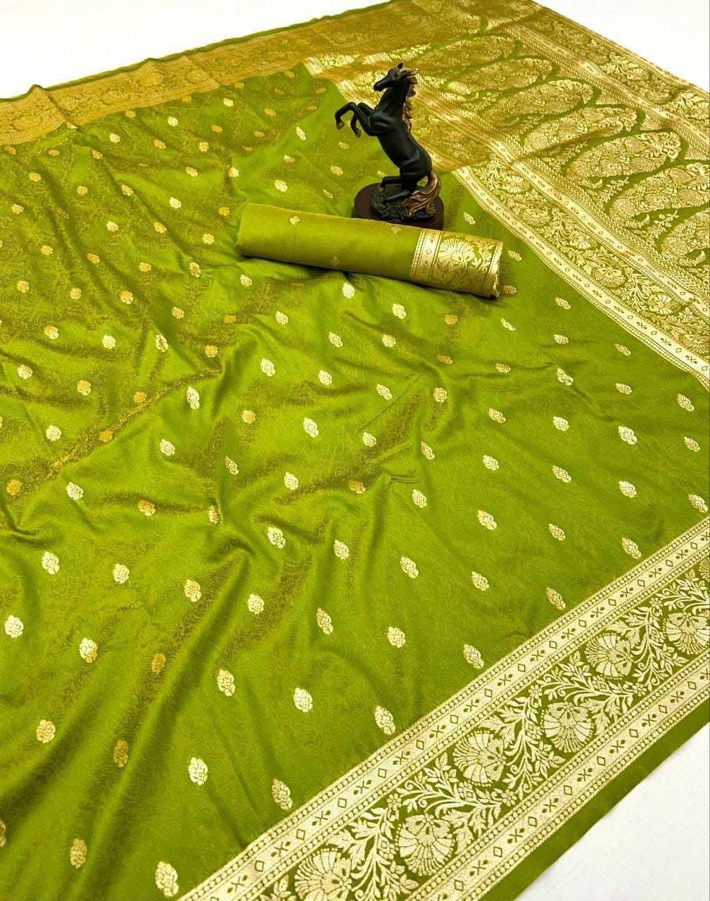 YNF Wholesale Banarasi Soft Silk Zari Border Sarees  | Surat Manufacturer