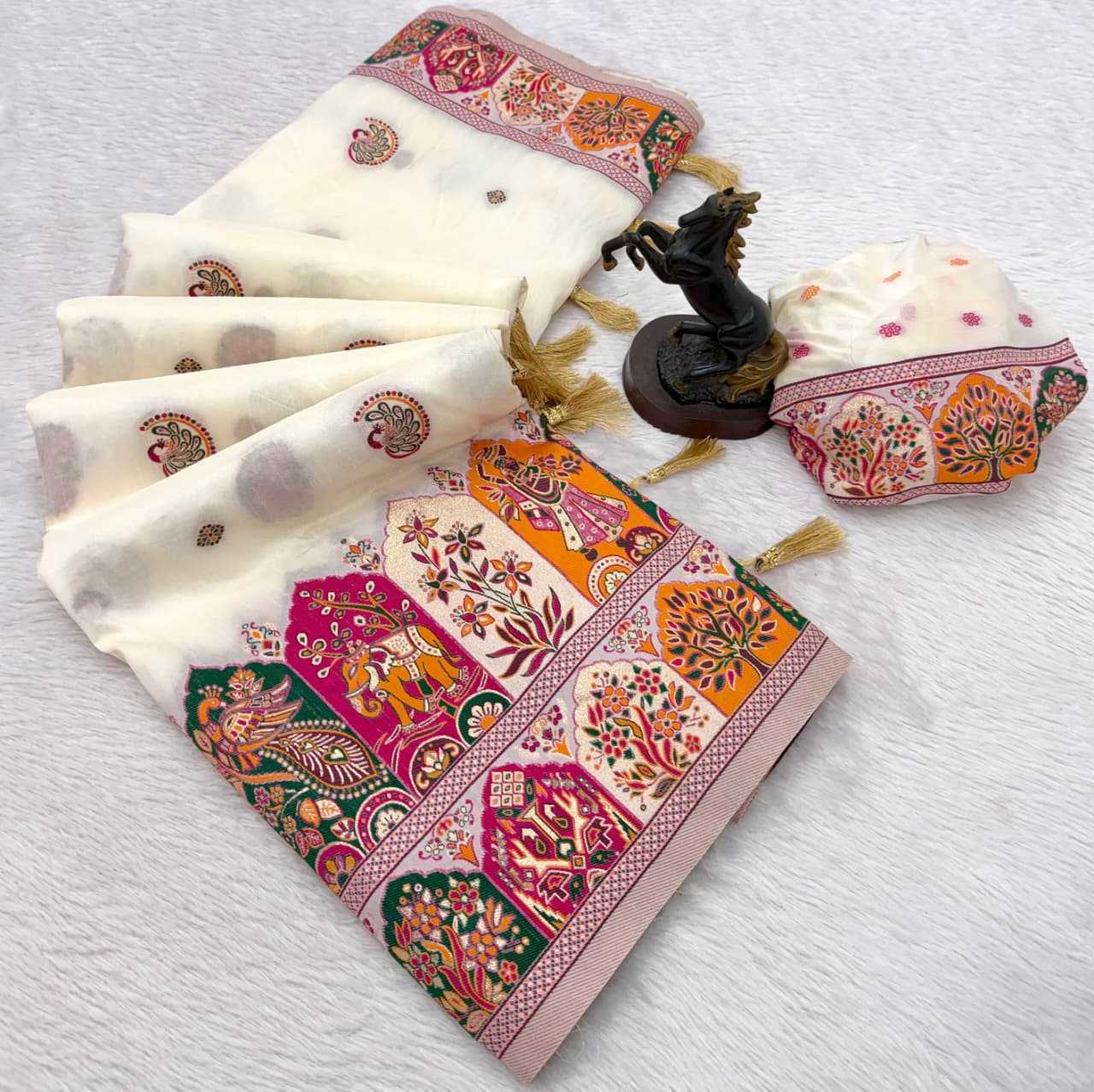 YNF Wholesale Pashmina Designer Sarees  | Surat Manufacturer