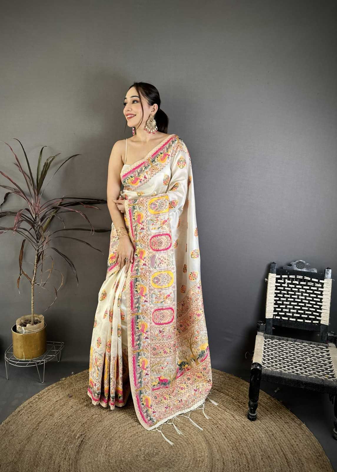 YNF Wholesale Pashmina Designer Sarees  | Surat Manufacturer