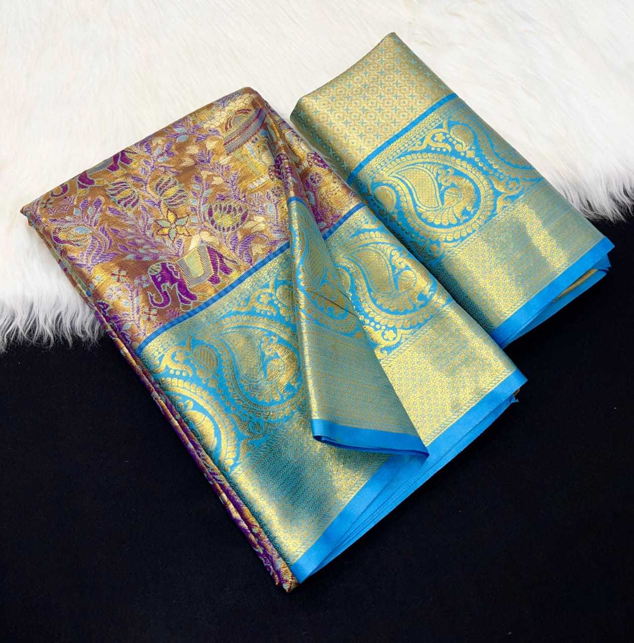 YNF Wholesale Kanjivaram Silk Embroidered Sarees  | Surat Manufacturer