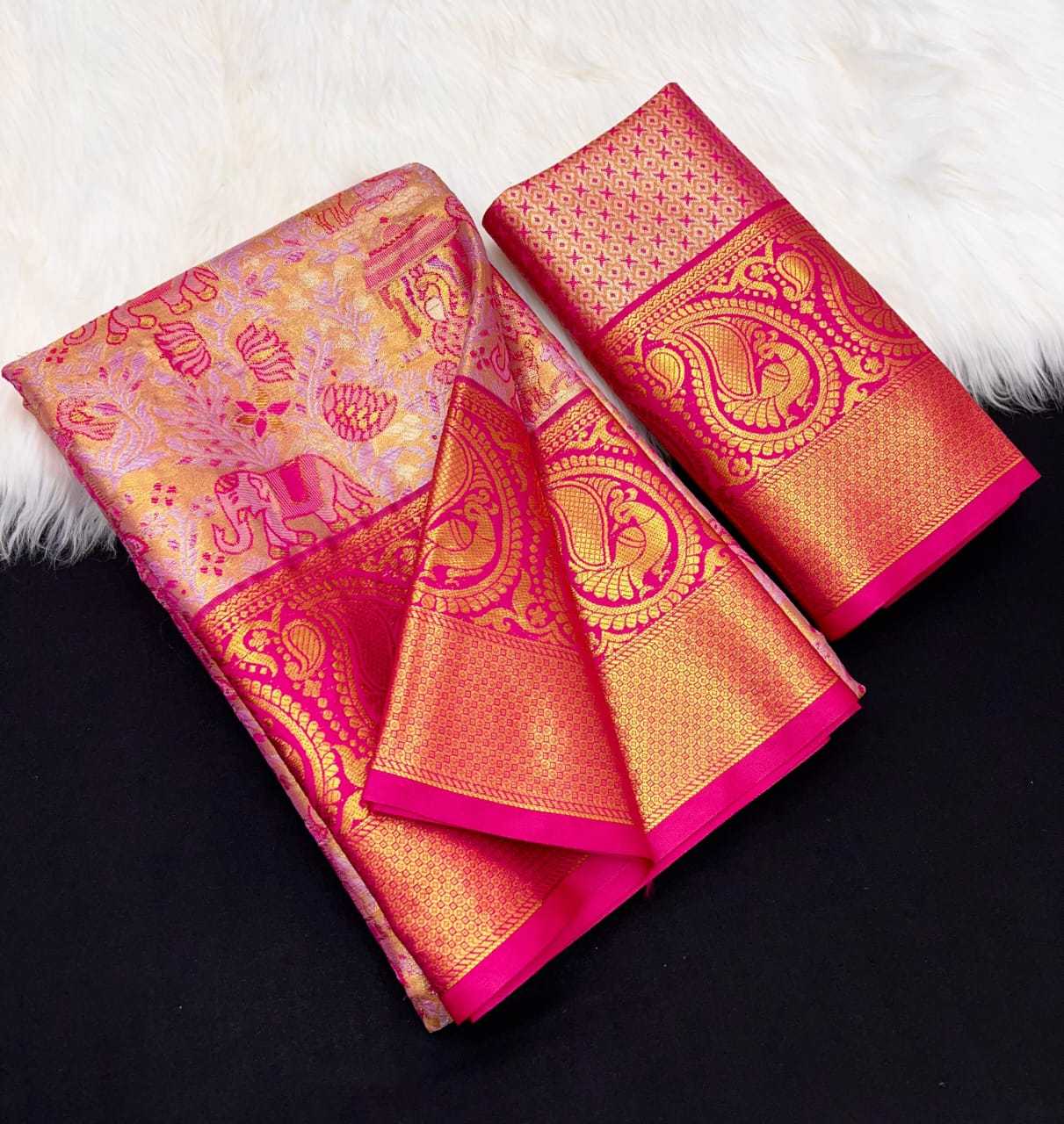 YNF Wholesale Kanjivaram Silk Embroidered Sarees  | Surat Manufacturer