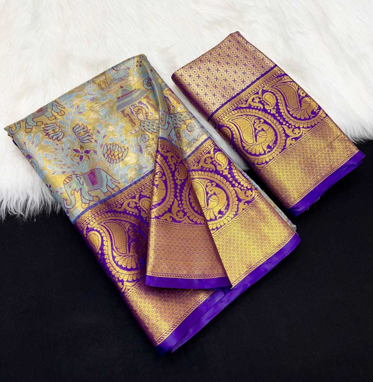 YNF Wholesale Kanjivaram Silk Embroidered Sarees  | Surat Manufacturer