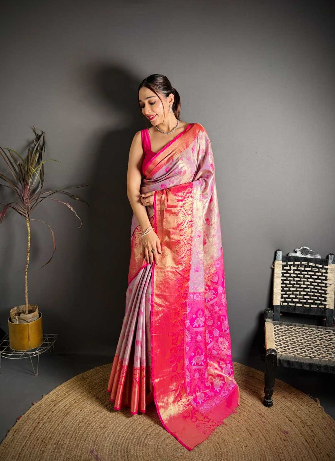 YNF Wholesale Kanjivaram Silk Tissue Silk Saree  | Surat Manufacturer