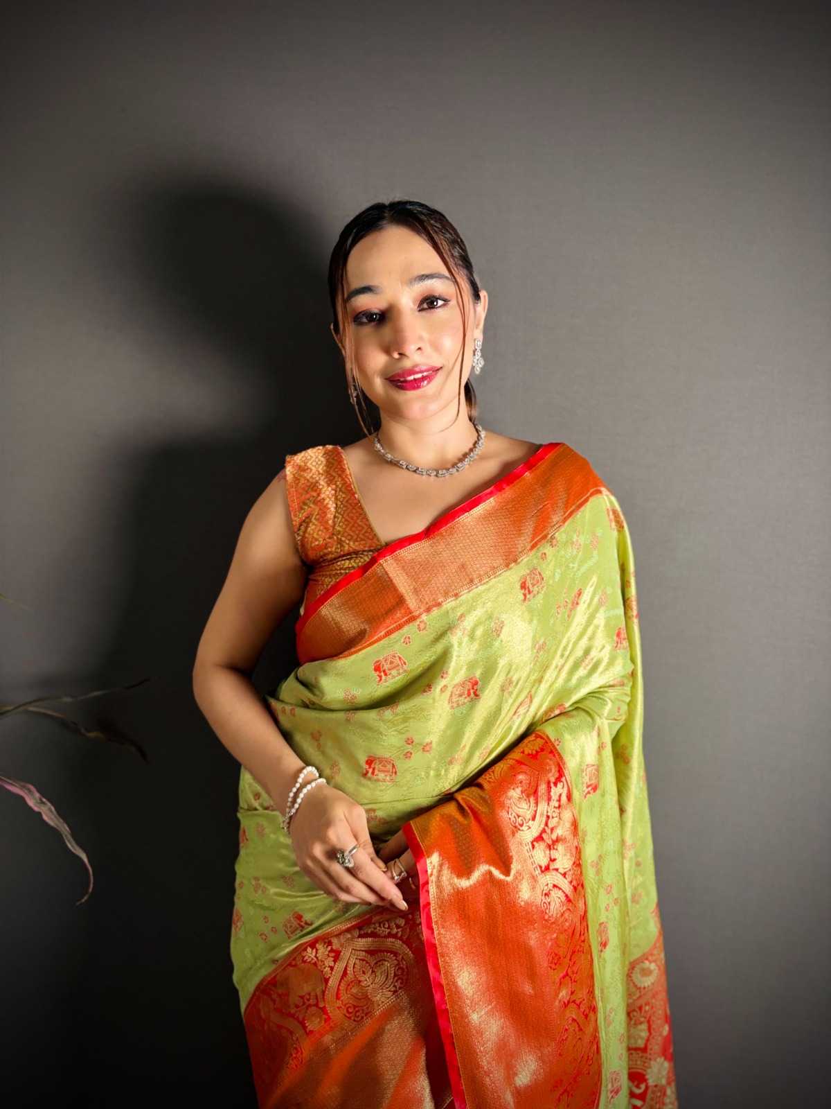 YNF Wholesale Kanjivaram Silk Tissue Silk Saree  | Surat Manufacturer