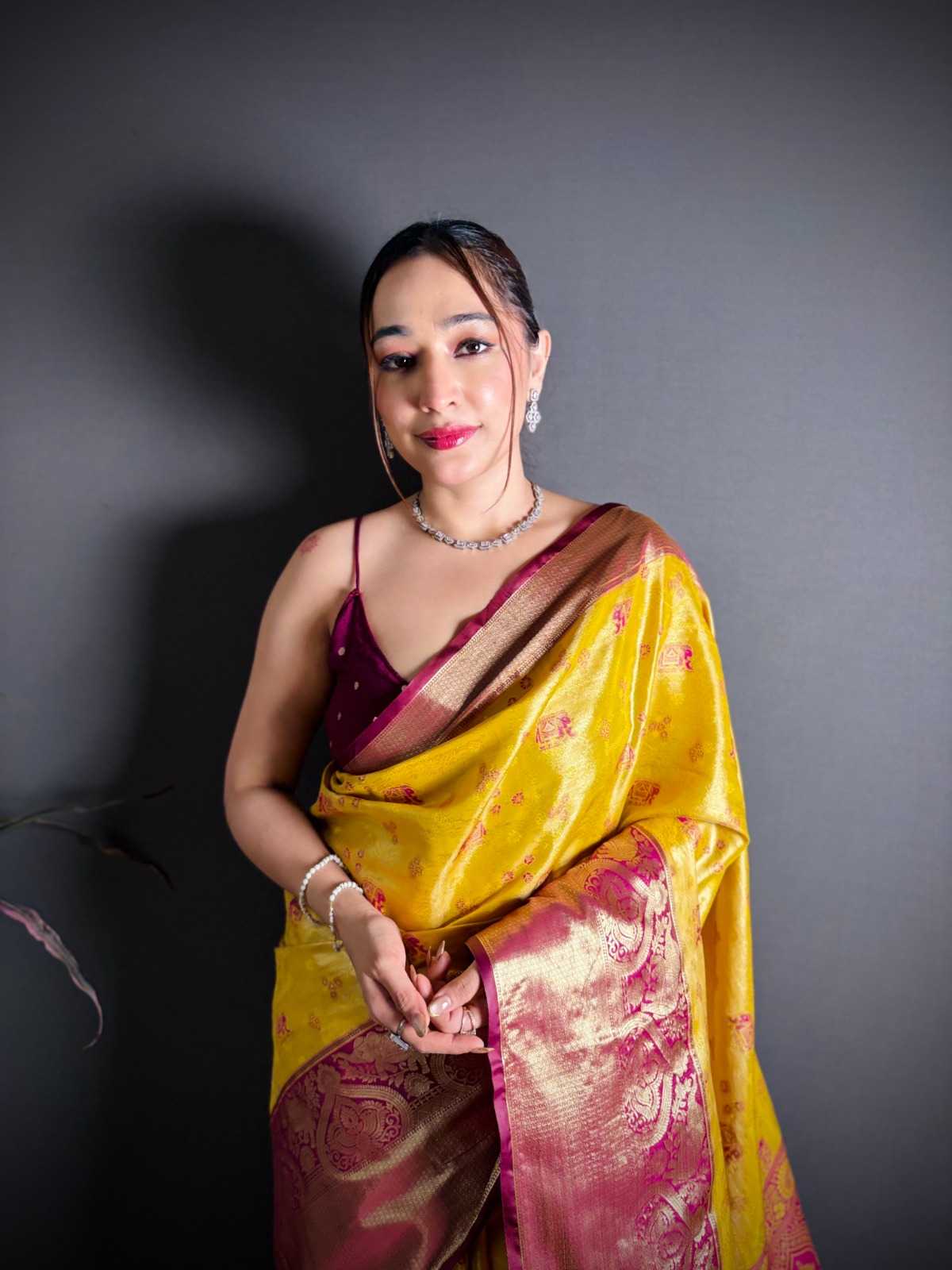 YNF Wholesale Kanjivaram Silk Tissue Silk Saree  | Surat Manufacturer