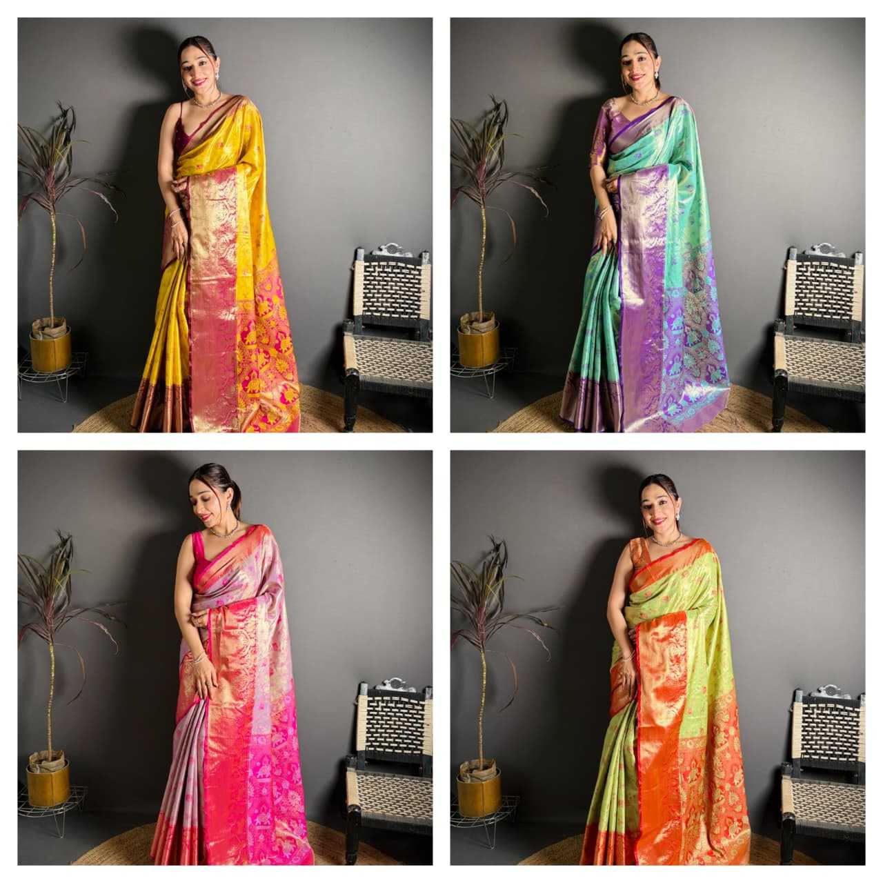 YNF Wholesale Kanjivaram Silk Tissue Silk Saree  | Surat Manufacturer