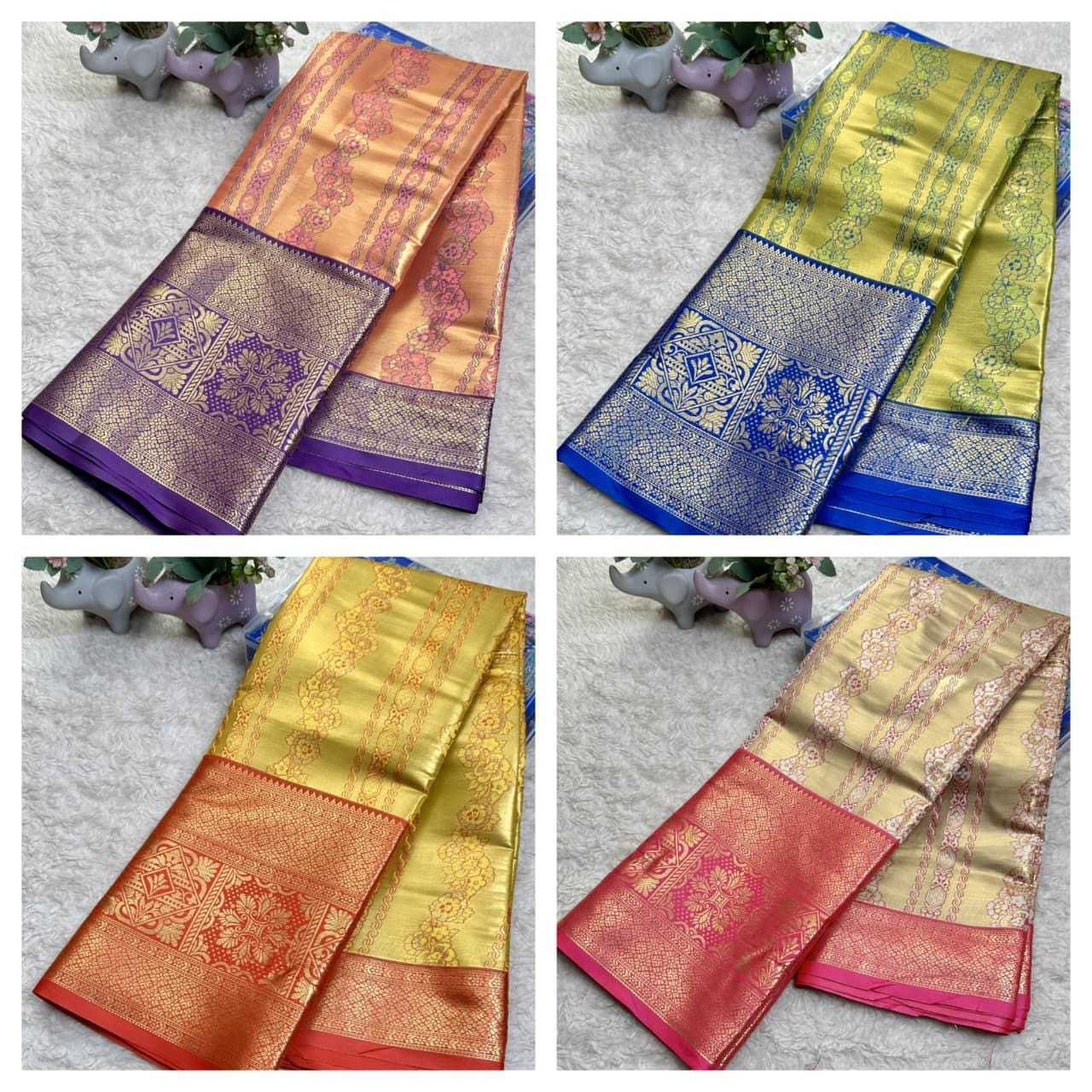 YNF Wholesale Kanjivaram Silk Floral Sarees  | Surat Manufacturer