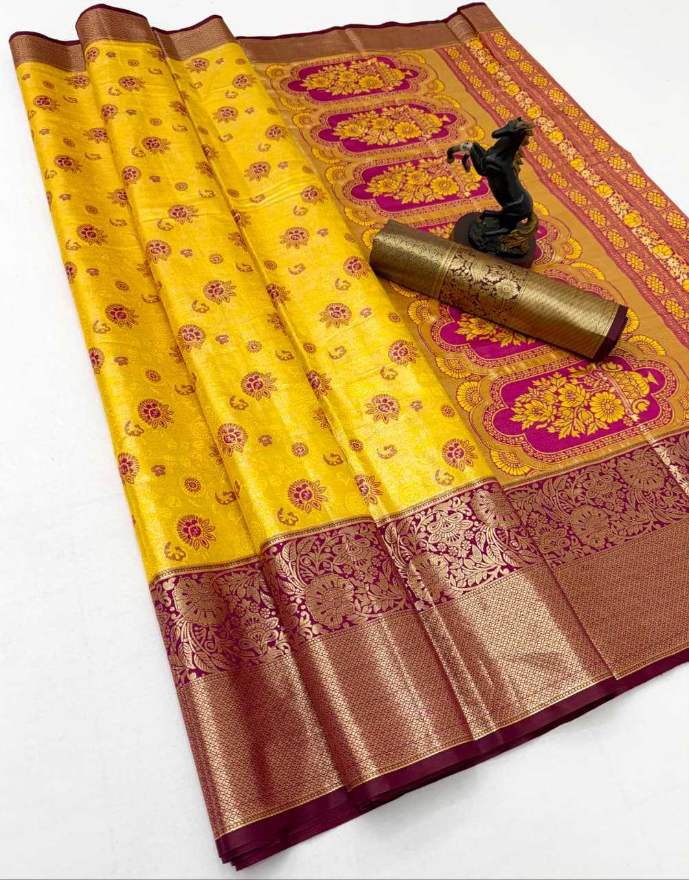 YNF Wholesale Kanjivaram Silk Tissue Silk Saree RIN211 Pushpa-Vol-3 | Surat Manufacturer