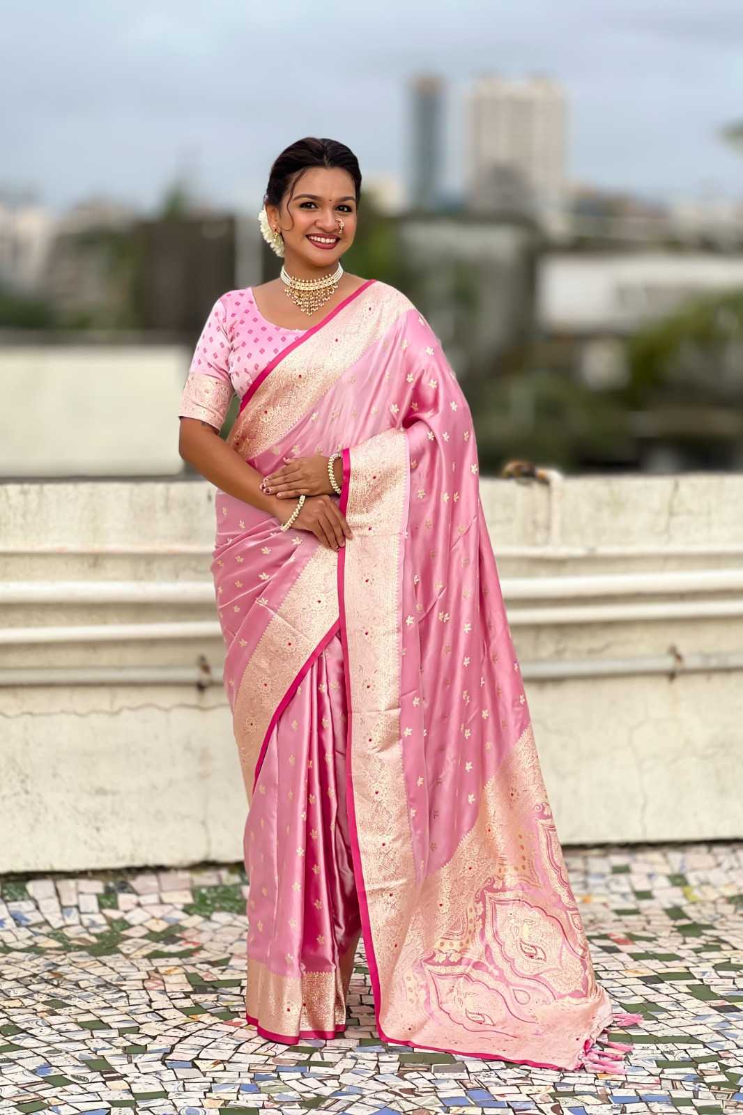 YNF Wholesale Banarasi Soft Silk Zari Border Sarees  | Surat Manufacturer