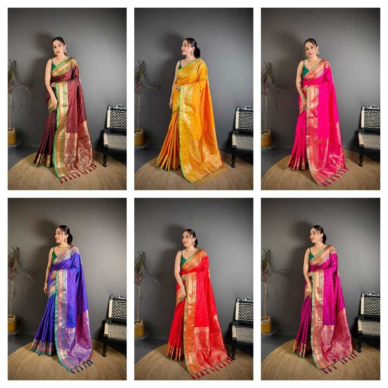 YNF Wholesale Silk Zari Border Sarees RIN211 SUHASINI-Vol-2 | Surat Manufacturer