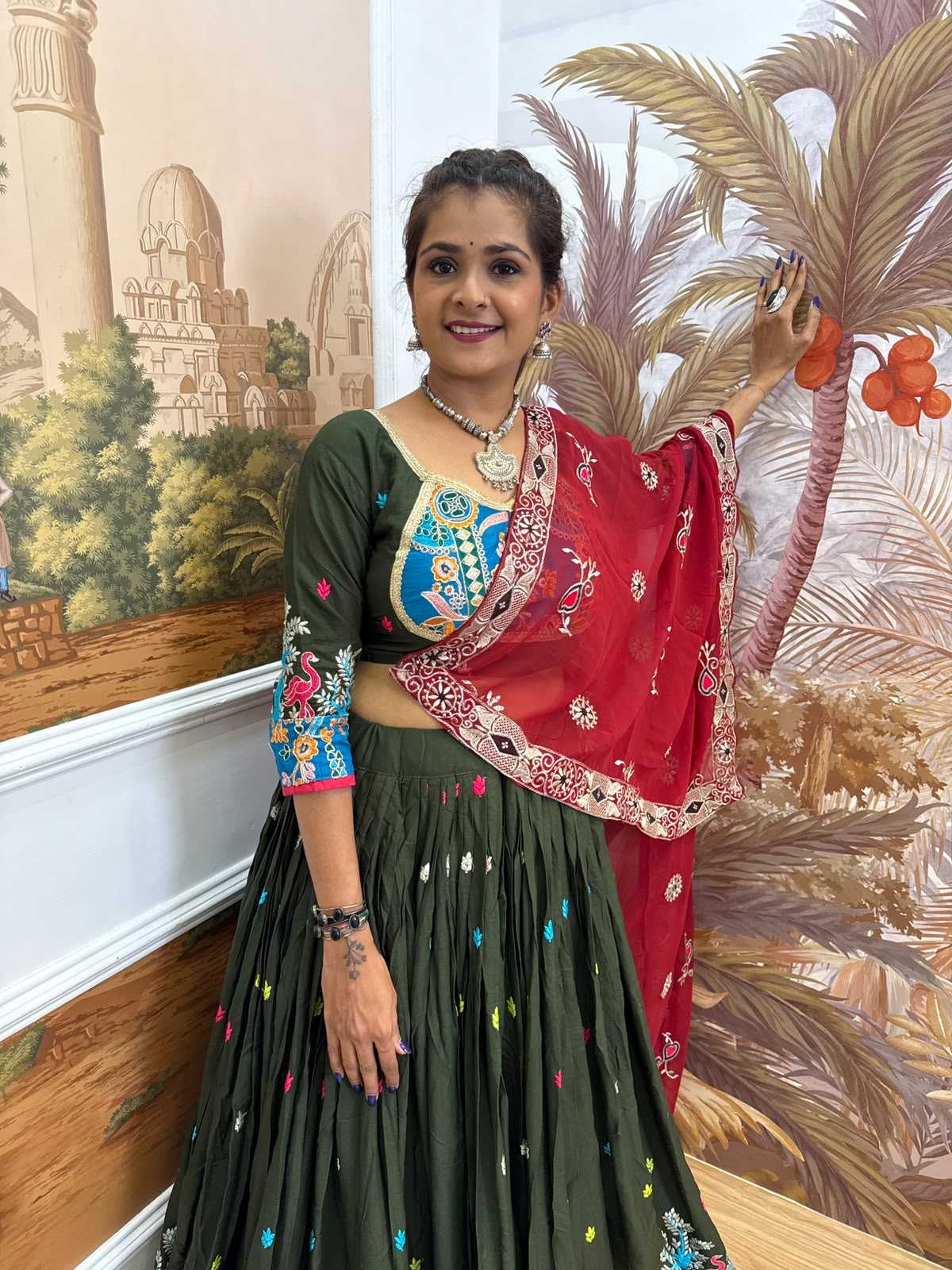 YNF Wholesale Rayon Embroidered Lehenga  | Surat Manufacturer