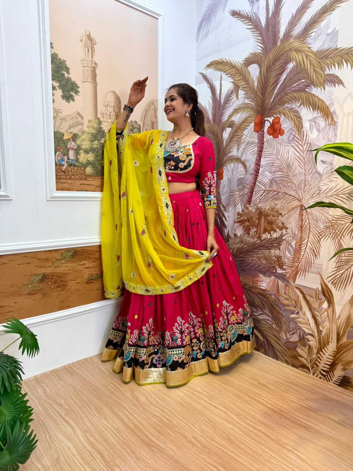 YNF Wholesale Rayon Embroidered Lehenga  | Surat Manufacturer