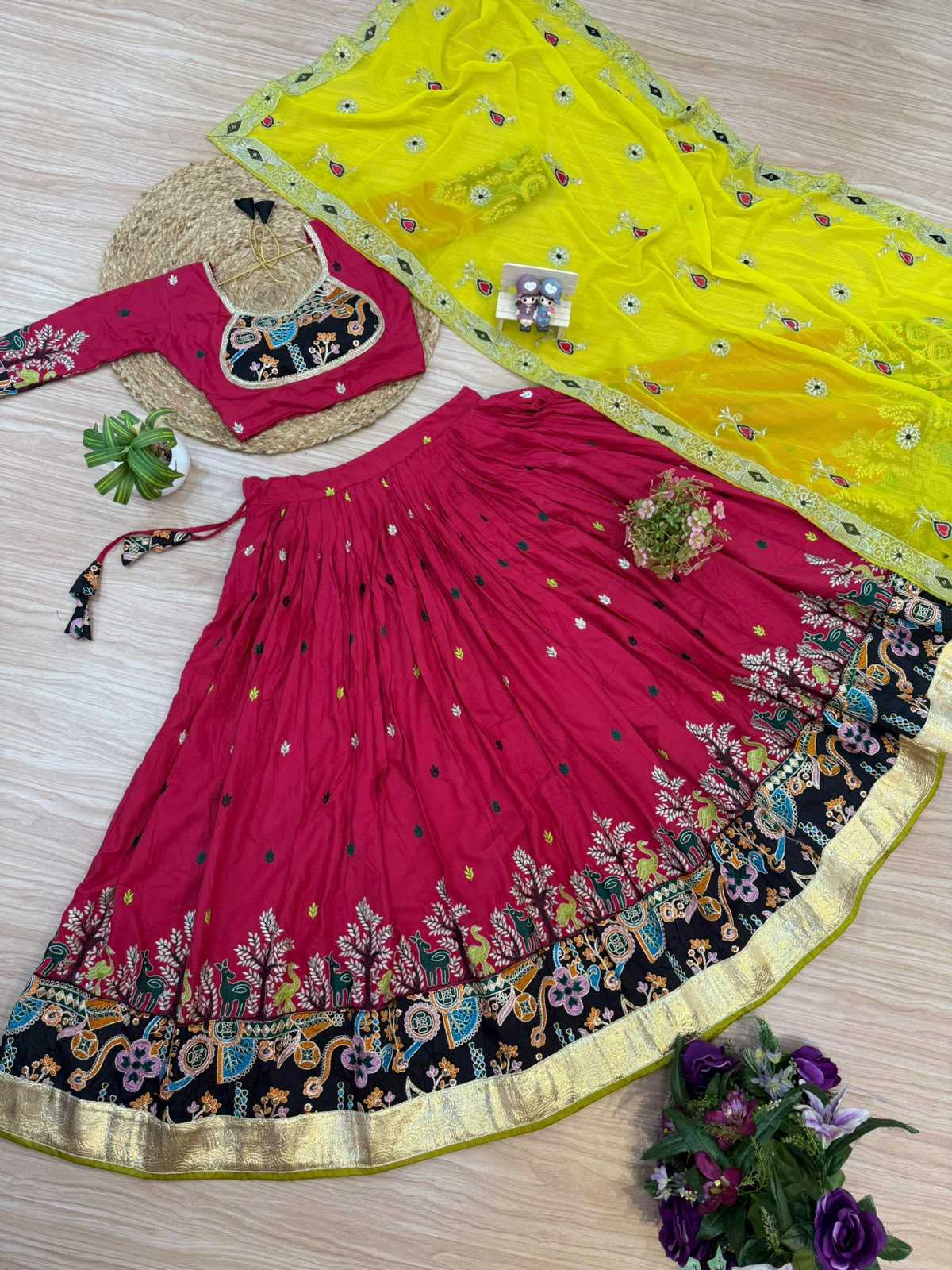 YNF Wholesale Rayon Embroidered Lehenga  | Surat Manufacturer