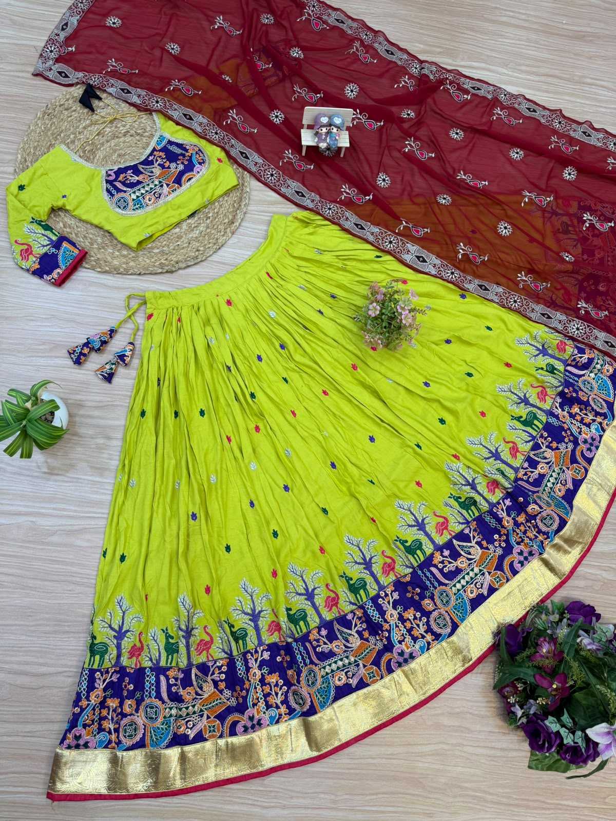 YNF Wholesale Rayon Embroidered Lehenga  | Surat Manufacturer