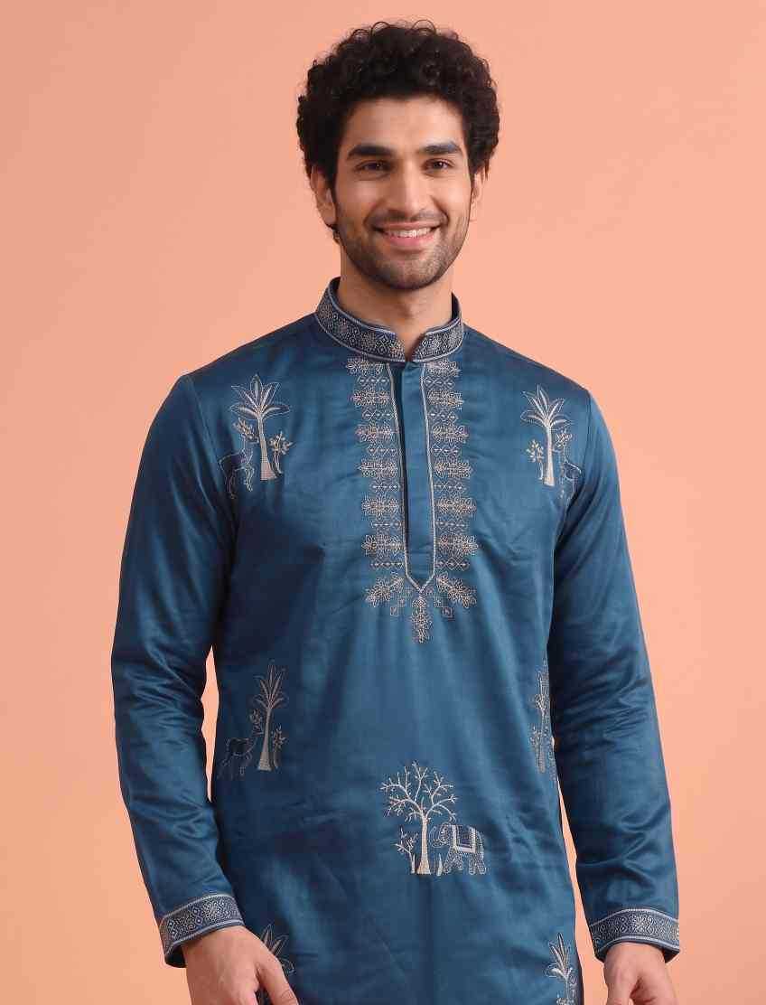 YNF Wholesale Satin Mens Kurta Pyjama  | Surat Manufacturer