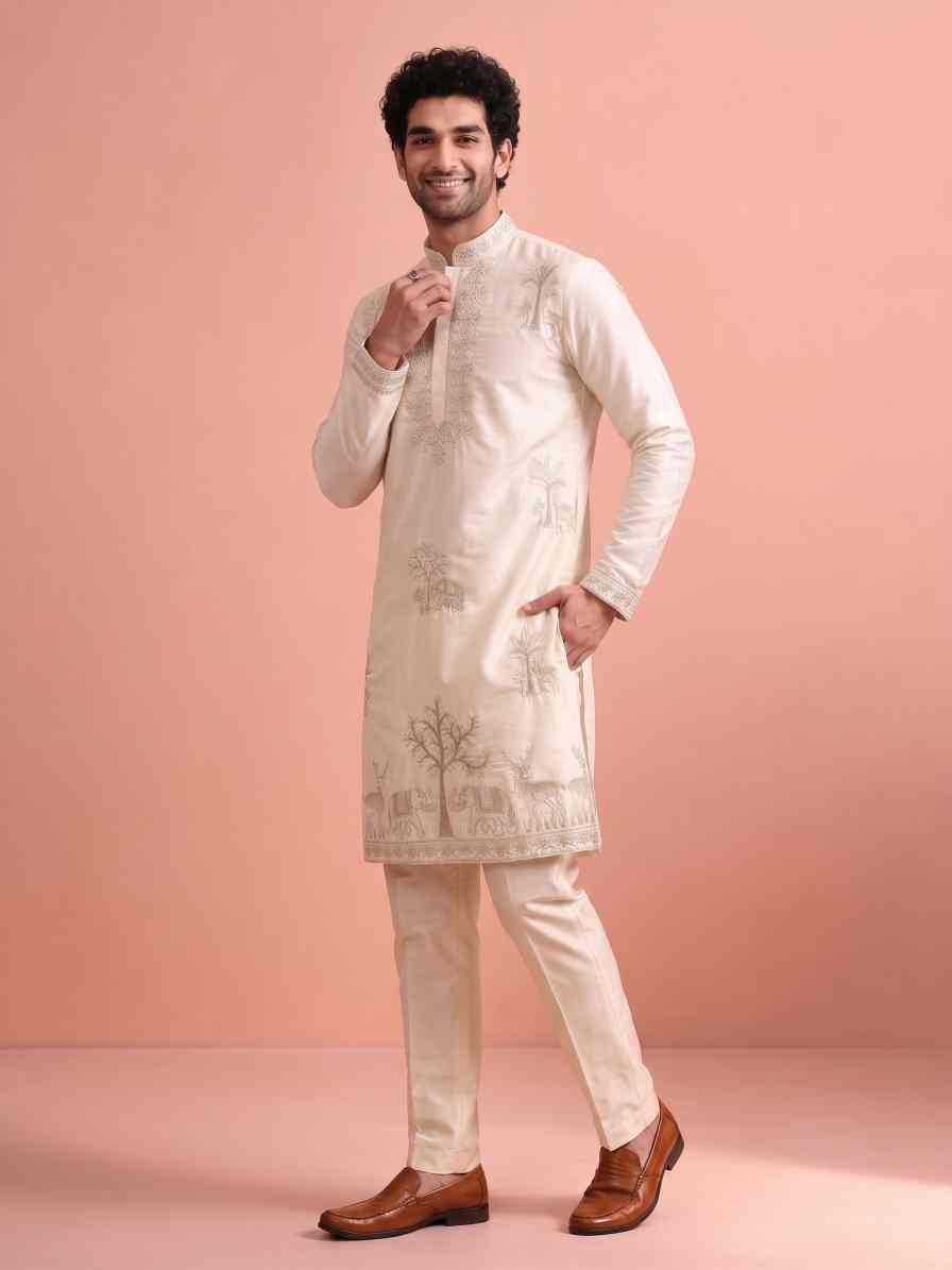 YNF Wholesale Satin Mens Kurta Pyjama  | Surat Manufacturer