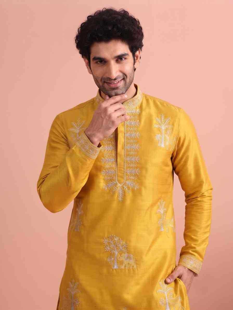 YNF Wholesale Satin Mens Kurta Pyjama  | Surat Manufacturer