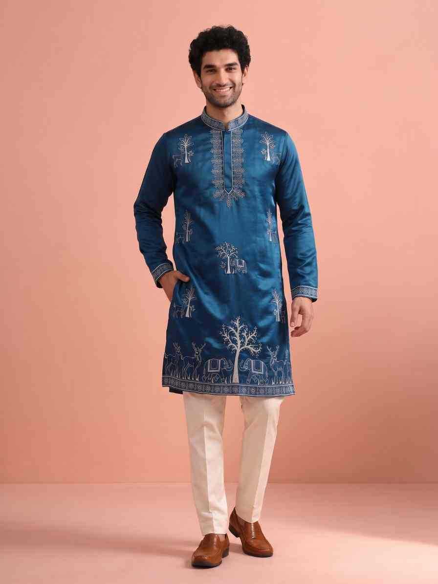 YNF Wholesale Satin Mens Kurta Pyjama  | Surat Manufacturer
