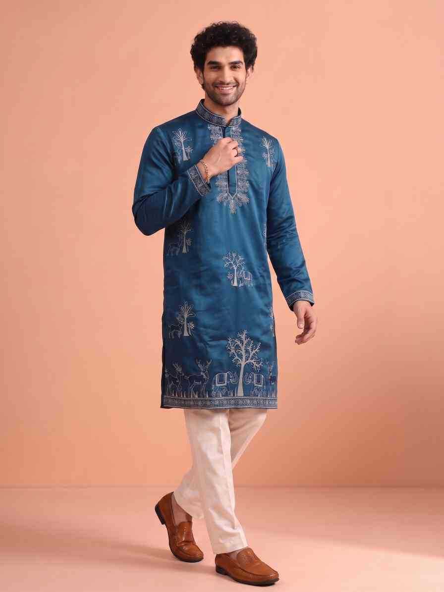 YNF Wholesale Satin Mens Kurta Pyjama  | Surat Manufacturer